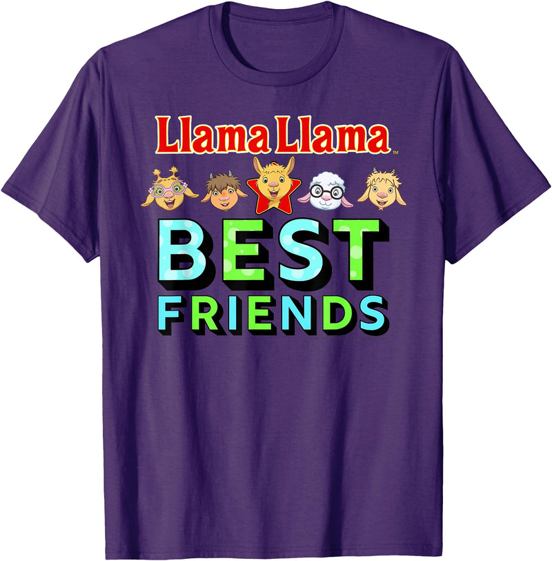Llama Llama Netflix Best Friends Tee Shirt T-Shirt - Purple