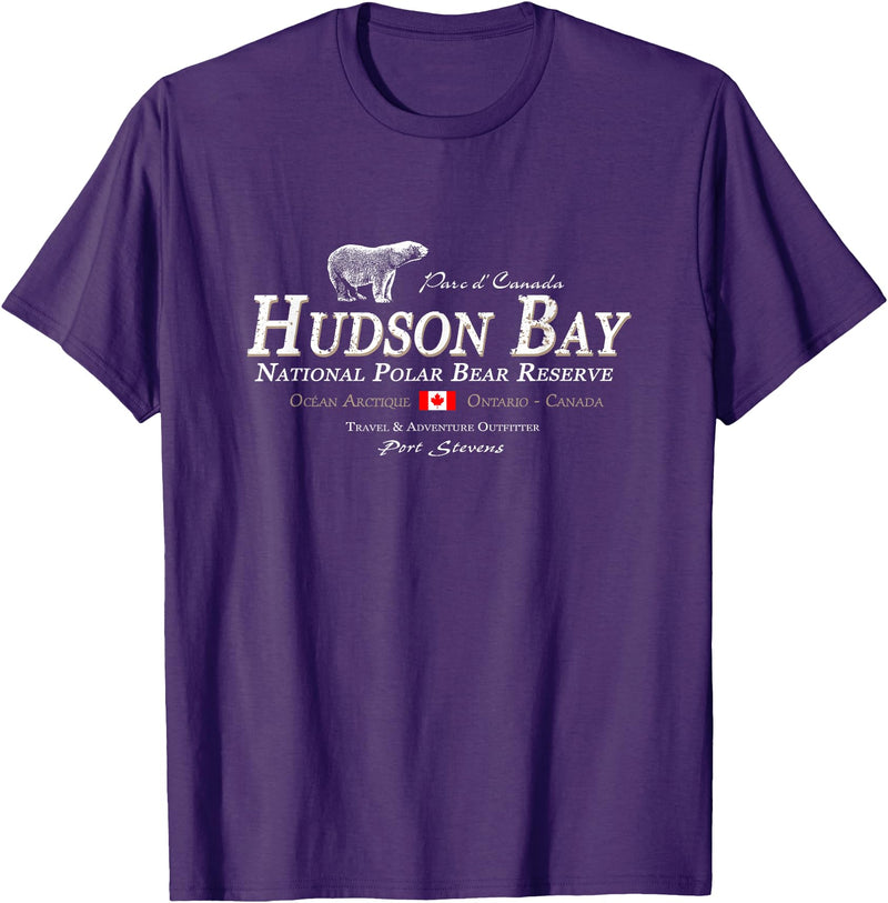 Port Stevens P.S.75 Design Polar Bear - Hudson Bay - Canada - Maple Leaf - Maple Leaf T-Shirt - Purple