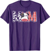 Cow Mom Gift Co. Cow Mom or Dad Birthday Farm Birthday Party T-Shirt - Purple