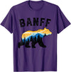 Banff National Park Alberta Bears Banff Canadian National Park Retro Souvenir Banff Bears T-Shirt - Purple