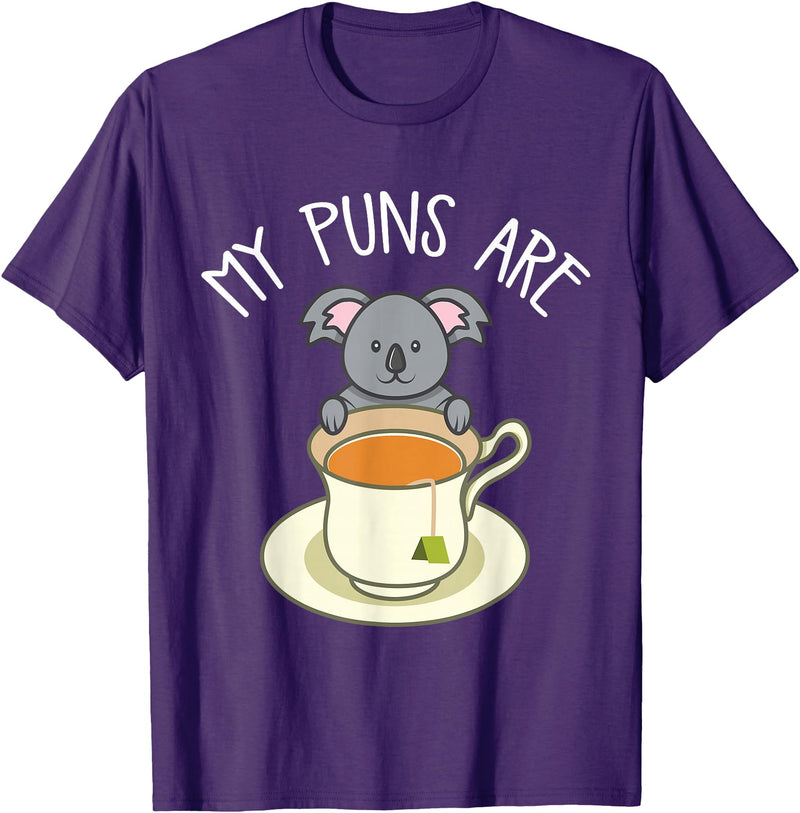 My Puns Are Koala Tea Koala Lover Gift T-Shirt - Purple