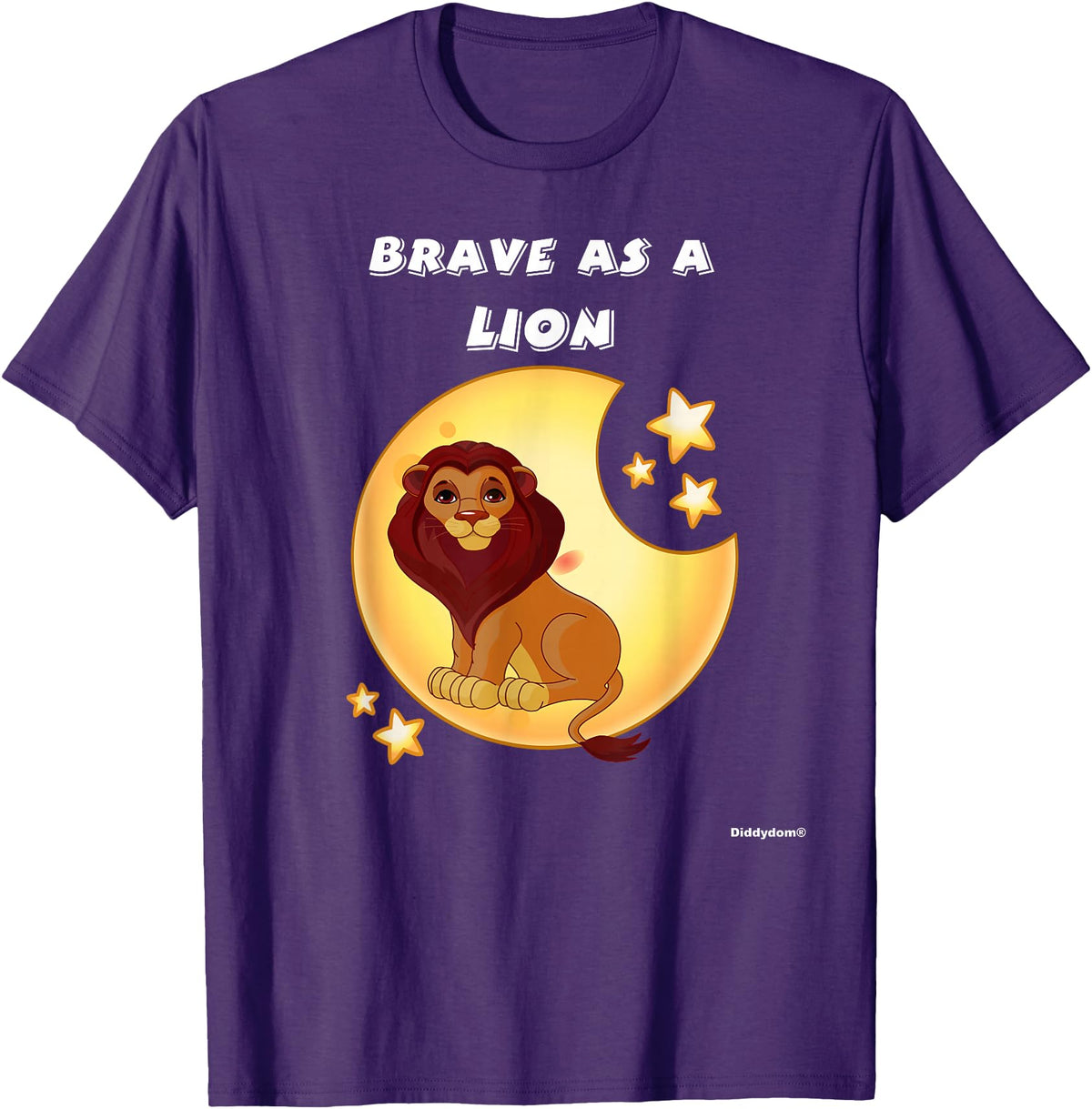Bravery Brave As A Lion Present Bravery Brave Child Present Brave As A Lion T-Shirt - Purple