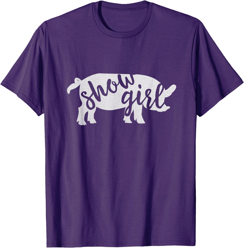 Pig Showing T-Shirts & Gifts Cute Show Girl Pig Shirt T-Shirt - Purple