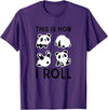 Funny Panda This Is How I Roll Cute Panda Cute Little Bear Panda, This Is How I Roll T-Shirt - Purple
