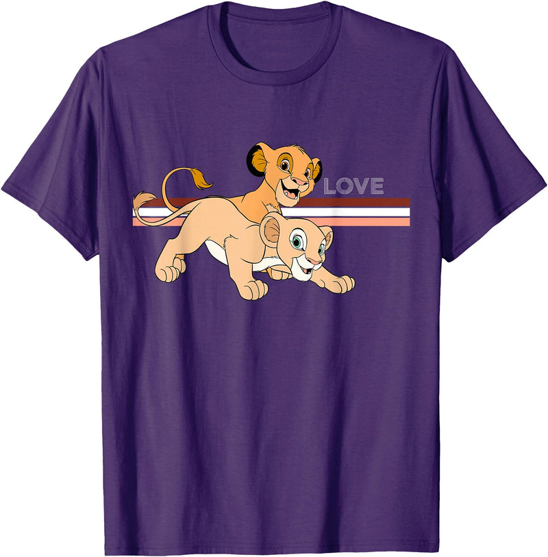 Disney - Lion King Simba & Nala Love T-Shirt - Purple