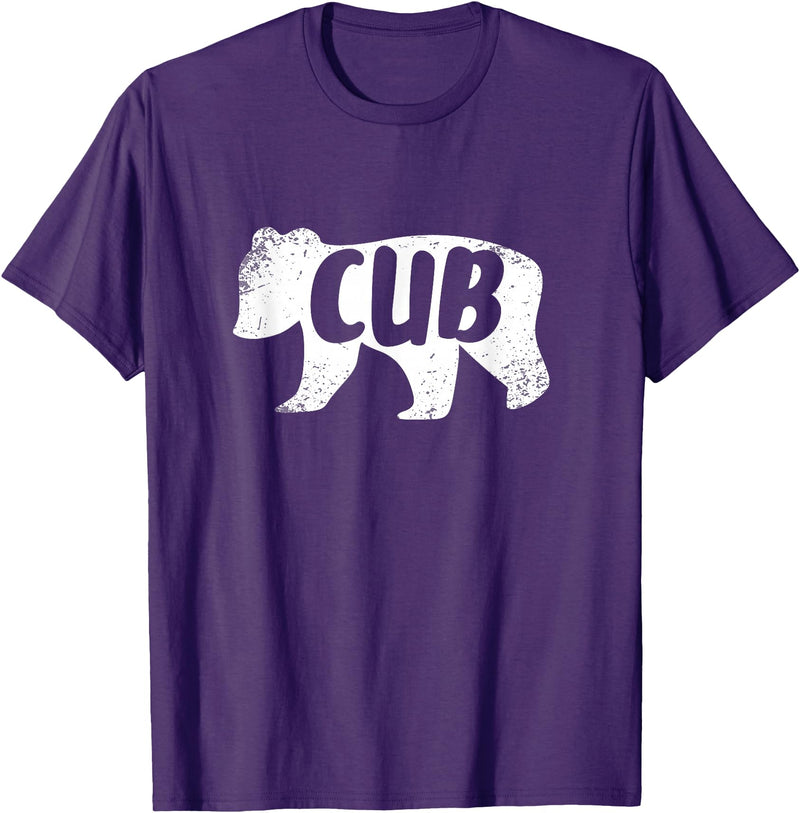 Papa Bear For Men Gifts for Dad Cub Baby Bear Shirt Kids Father's Day T-Shirt T-Shirt - Purple