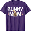 Bunny Mom Rabbit Mama Bunny Mother Rabbit Momma Bunny Owner T-Shirt in Purple