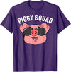 Cool Lucky Swine Fans Party Girl Boy Pork Team Art Piggy Squad | Cute Pig Farmer Animal Lovers Funny Farm Gift T-Shirt - Purple