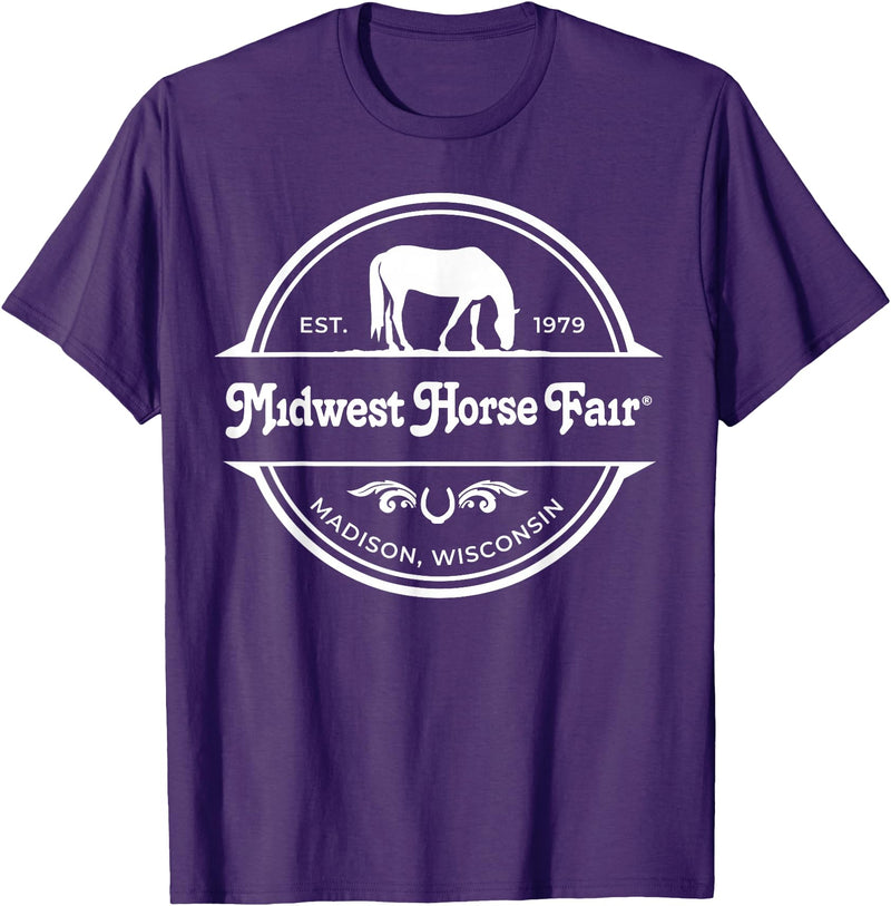 Midwest Horse Fair Est. 1979(w)- T-Shirt - Purple