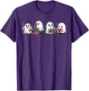 Funny Scientist Halloween Costume Chemist Gifts Cute Halloween Science Chemistry Ghost Laboratory Teacher T-Shirt - Purple