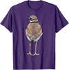 BJD Birds Killdeer Cute Graphic Print T-Shirt Bird Gift Bird Lover T-Shirt - Purple