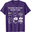 Things I Do In My Spare Time Gifts Funny designs Things I Do In My Spare Time Cow Lover Farmer Cows Gifts T-Shirt - Purple