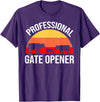 Opener Cow Lover Gift Co. Professional Gate Opener Cow Apparel T-Shirt - Purple