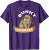 Cute Bunny Whisperer Lover Bunny Graphic T-Shirt in Purple