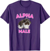 Alpha Male Cute Bunny Meme Funny Rabbit T-Shirt in Purple