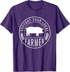Support Farmers Farmers Market Support Your Local Pig Farmer Rancher T-Shirt - Purple