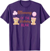 Family Birthday Bear Gifts Mommy of The Birthday for Girl Bear 1st Birthday Party Girl T-Shirt - Purple