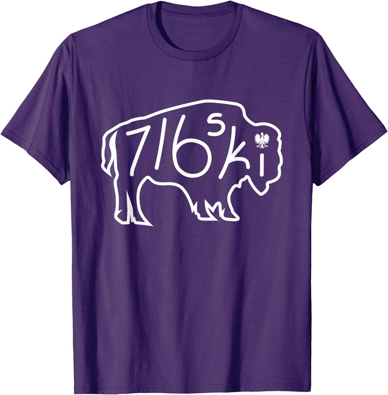 Buffalo Polish 716 716ski Dyngus Day Buffalo NY Polish T-Shirt - Purple