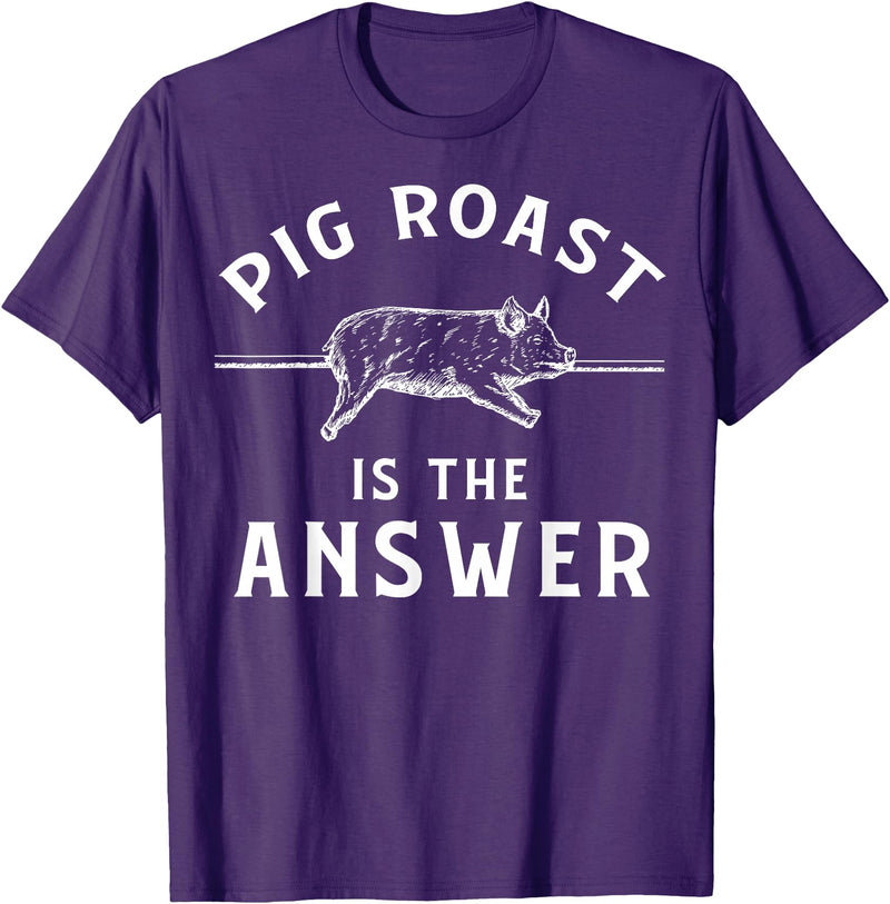 Cool Pig Roast Humor Quote Merch Pig Roast Apparel - Funny Awesome Roasts Lover Design T-Shirt - Purple