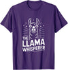 Llama Whisperer Funny Llama Lover Farm Humor The Llama Whisperer Funny Llama Lover Humor T-Shirt - Purple