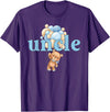 Beary 1st Birthday Boy Teddy Bear Matching Apparel Uncle Teddy Bear 1st Birthday Boy Family Matching T-Shirt - Purple