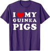 Love For My Guinea Pigs Gift I Love My Guinea Pigs, I Love My Guinea Pigs T-Shirt - Purple