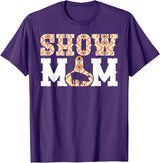 Pig Show Mom For Mother's Day Pig Show Mom Pig Show Mama Pig Show Mother T-Shirt - Purple