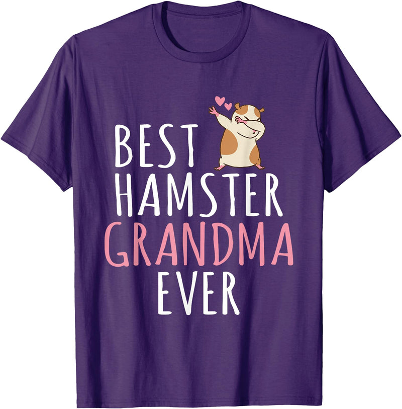 Best Hamster Grandma ever Cute Hamster Lover T-Shirt - Purple