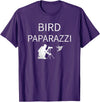 Birdwatching | Bird Photographer Gifts Unisex-Adults Black Short Sleeve T-Shirt Small Bird Photography T-Shirt - Purple