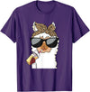 Cute Alpaca Llama Lover Llama Leopard Girls Women Alpaca Lover T-Shirt - Purple