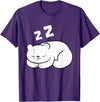 Arctic Polar Bear Tees And Gifts Ice Bear Sleeping Tired Arctic Polar Bear T-Shirt - Purple