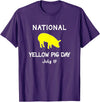 Porker Apparel Co National Yellow Pig Day T-Shirt - Purple