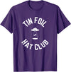 Tin Foil Hat Club with UFO Cow Abduction T-Shirt - Purple