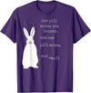 Cute White Rabbit Lover Bunny Graphic T-Shirt in Purple
