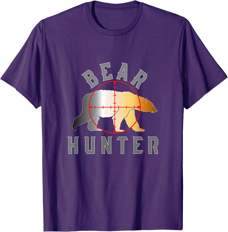 Gay Pride Gear Bear Hunter Gay Bear T-shirt For Men T-Shirt - Purple