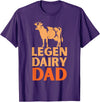 Cool Legendairy Cow For Dad Farming Tees Legen Dairy Dad Cow Vintage for Men Farmer Father's Day T-Shirt - Purple