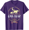 Matching Family Grandma Bear Boho by Foxio Grandma Bear Floral Family Fun Boho Bear T-Shirt - Purple