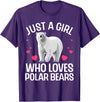 Polar Bear Gift Polar Bear Accessories & Stuff Funny Polar Bear Art For Girls Kids Youth Polar Bear Lovers T-Shirt - Purple