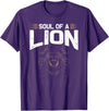 Animal Tees & Gift Idea Soul Of A Lion T-Shirt - Purple