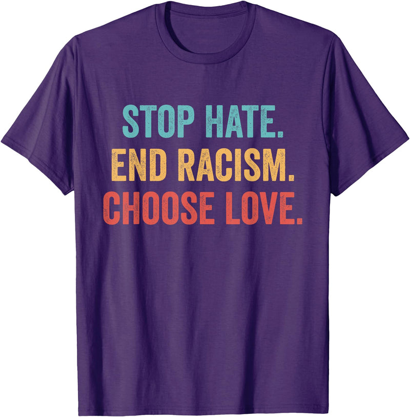 Choose Love Buffalo - Stop Hate End Racism Choose Love T-Shirt - Purple