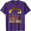 Beards Bears Belly Rubs Funny LGBTQ+ Quote T-Shirt - Purple