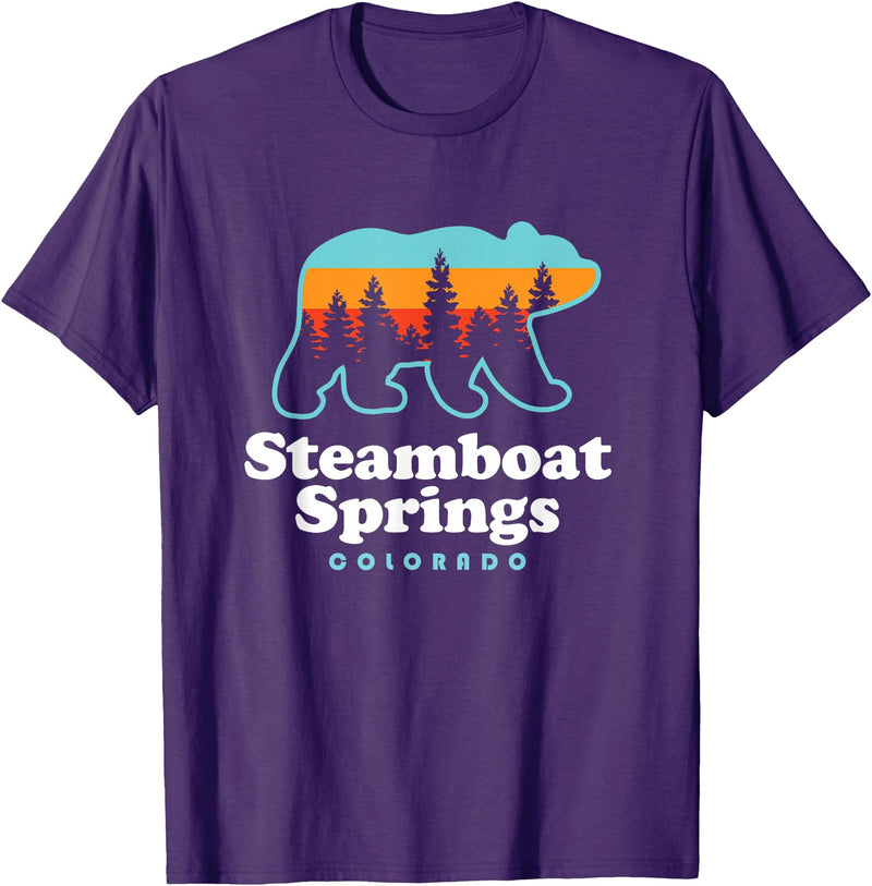 Steamboat Springs Colorado Bear T-Shirt - Purple