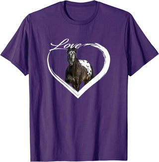 Horse Lover Gifts I Love Horses Love Appaloosa Paint Horse Lover of Horses Gift T-Shirt - Purple