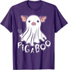 Ghost Pig Farm Halloween Costume Animal Lover Ghost Pig Costume Pig A Boo Farmer Animal Halloween Costume T-Shirt - Purple