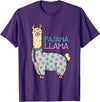 Cool Llama lovers Pyjama day Pajama Llama Cute Llama Pajama Alpaca Kids Women Girl T-Shirt - Purple