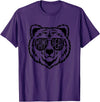 Funny Mothers Mama Bear Face Mama Bear Face Sunglasses Mother Mom Mommy T-Shirt - Purple