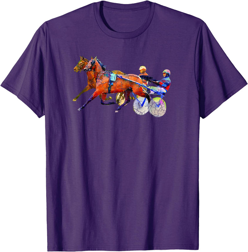 Sports Horse Race and Harness Racing T-shirt T-Shirt - Purple