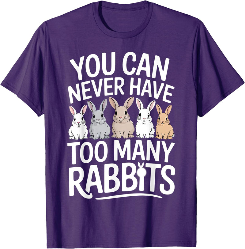 Bunny Rabbit Lover Funny Pet Animal Graphic Saying Men Women T-Shirt in Purple