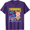 Swimming With The Pigs Bahamas Beach Summer Vibes Swimming With The Pigs Nassau Bahamas Hello Summer Beach T-Shirt - Purple