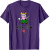 FUN DANCING ANIMALS GIFT T-SHIRTS Hawaiian Hula Dancing Cow, Funny Gift T Shirt, Dk T-Shirt - Purple